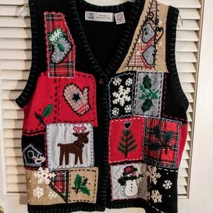 UGLY CHRISTMAS SWEATER VEST Vintage Studio Coll'n